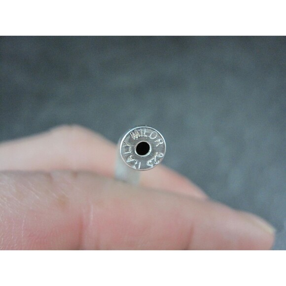 Textured Sterling Bangle Bracelet Italian Sterling Silver 7 Inches - Picture 7 of 10